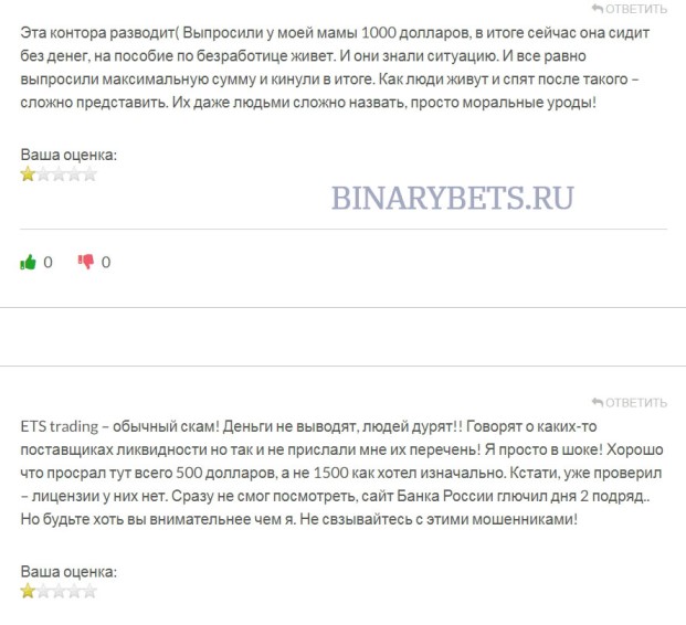 ETSTrading &ndash; ЛОХОТРОН. Реальные отзывы. Проверка