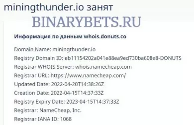 Mining Thunder&ndash; ЛОХОТРОН. Реальные отзывы. Проверка