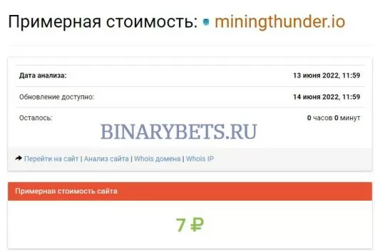 Mining Thunder&ndash; ЛОХОТРОН. Реальные отзывы. Проверка