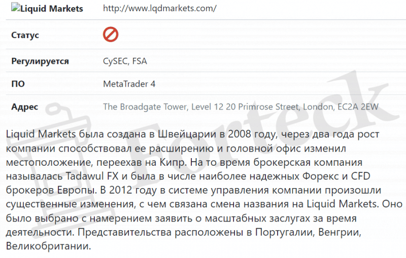 Liquid Markets отзывы &ndash; реальное досье