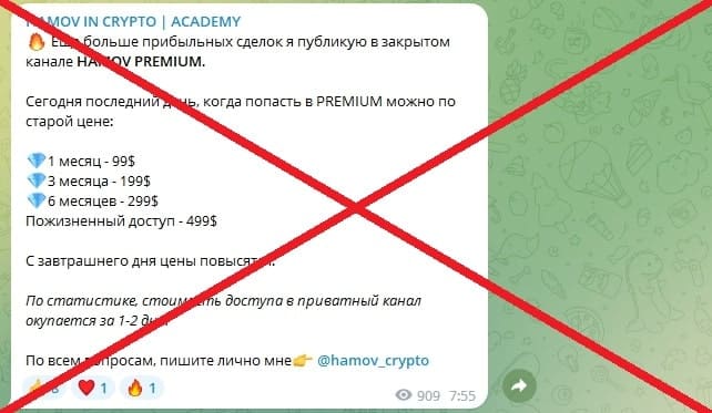 Hamov In Crypto отзывы о телеграмм канале — развод? — Seoseed.ru
